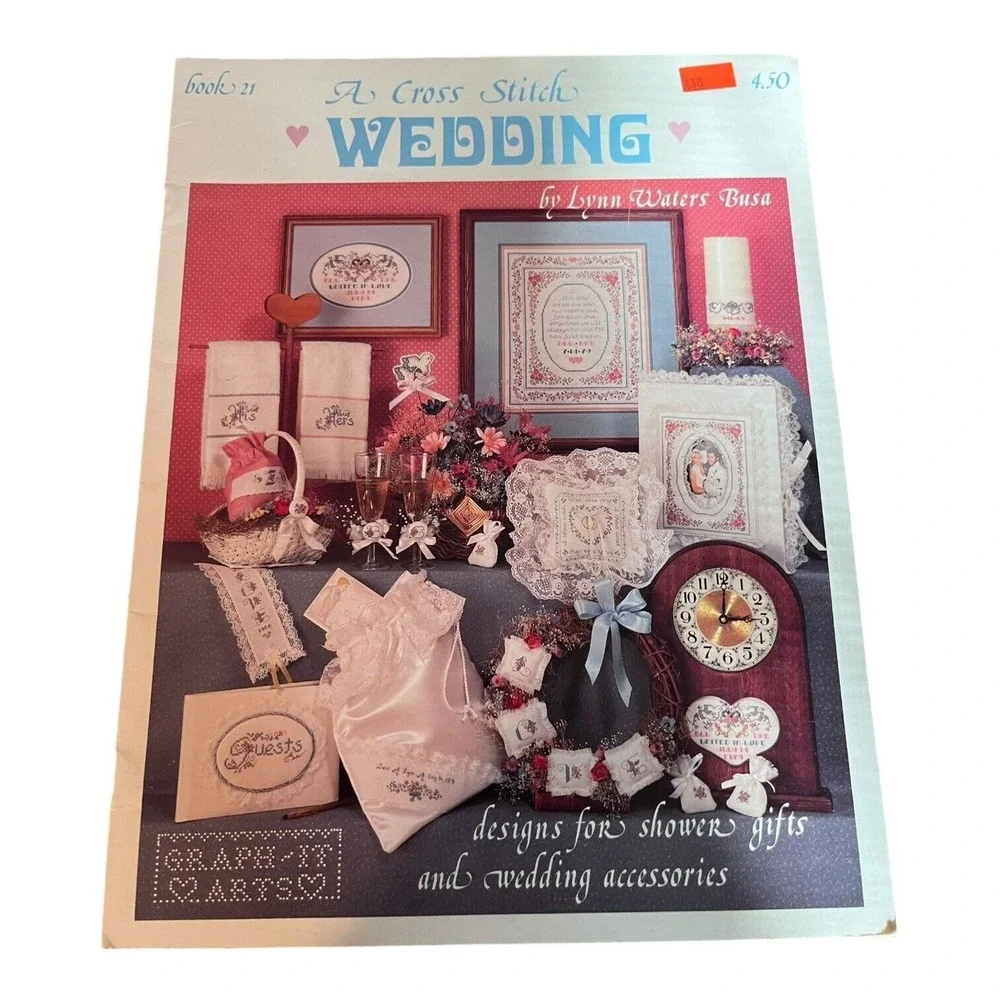 8 Vintage Cross Stitch Patterns Birthday Anniversary Clock Garden Wedding VGC